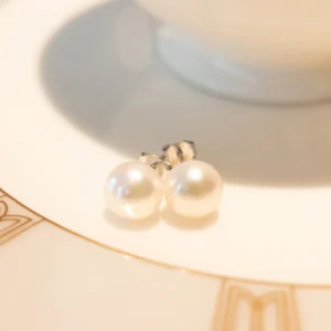 Double Pearl Stud Earrings