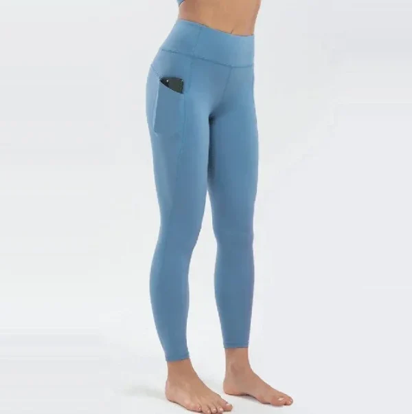 Blue Large Size Hip-lifting Yoga Pants - Image 2